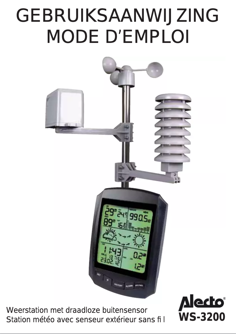 Page 1 de la notice Manuel utilisateur Alecto WS-3200