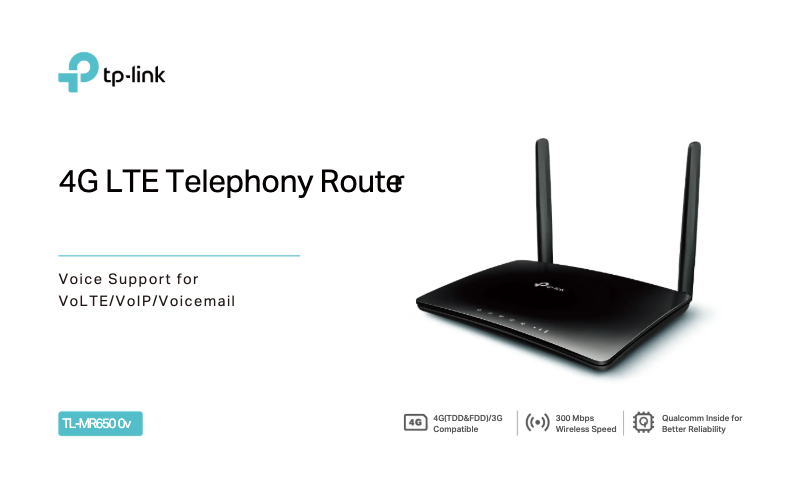 Image de la première page du manuel de l'appareil TL-MR6500v