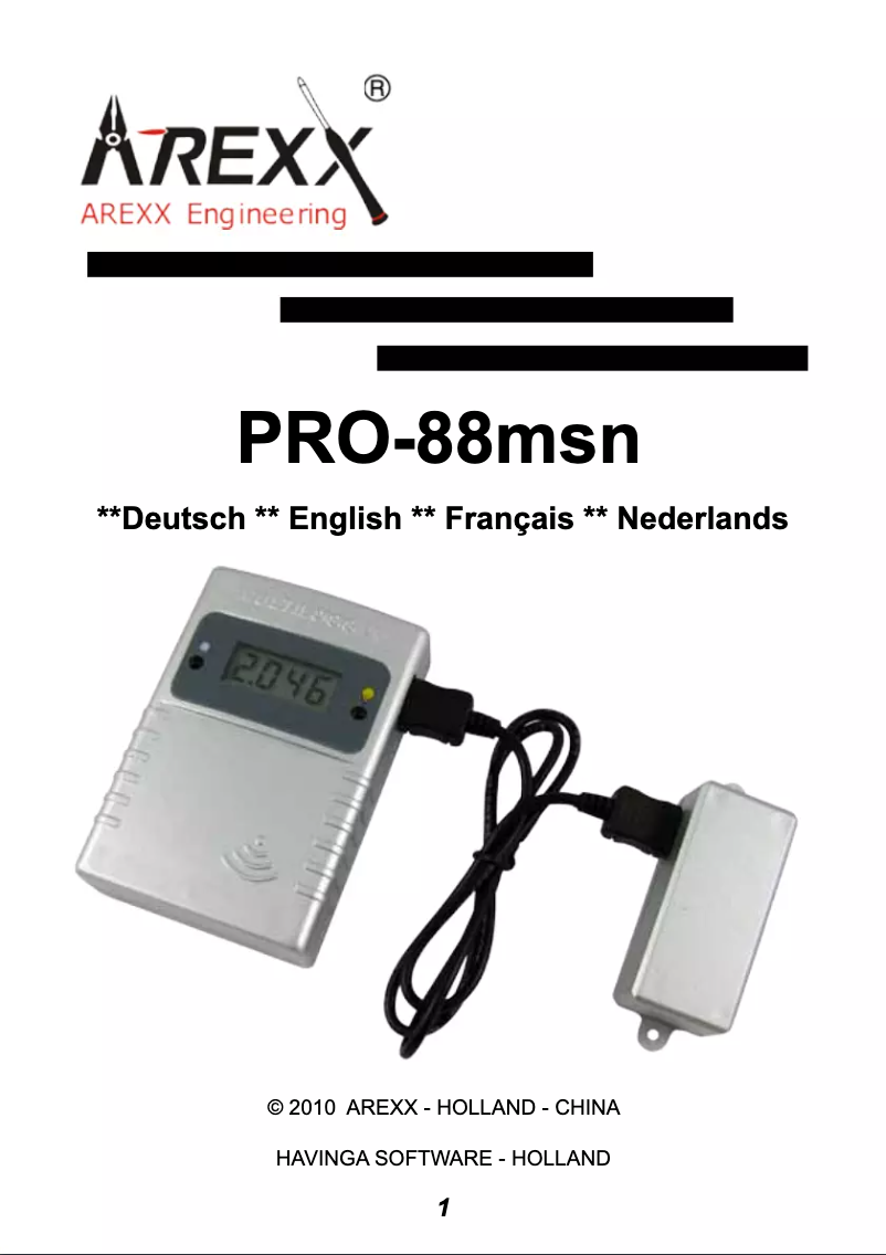 Page 1 de la notice Manuel utilisateur AREXX PRO-88msn