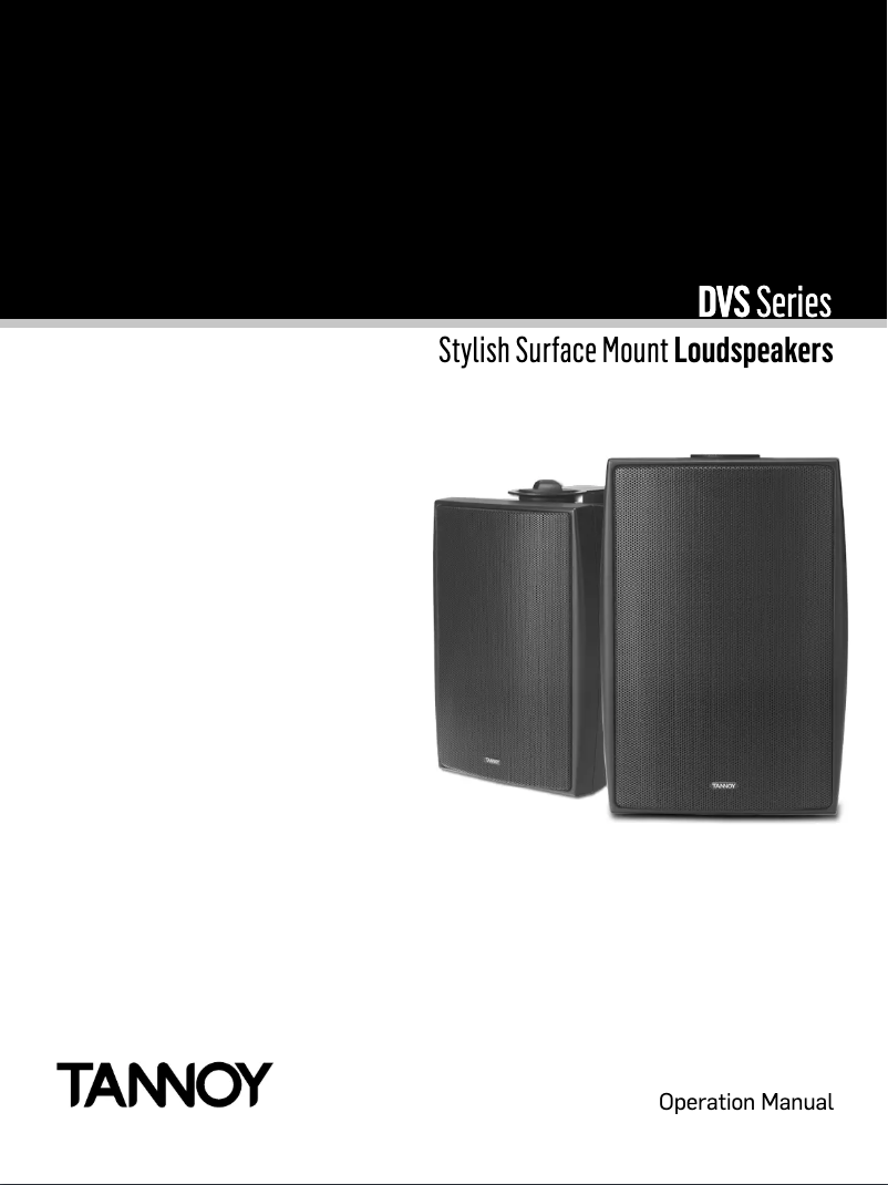 Page n°1 - Manuel utilisateur Tannoy DVS 6T