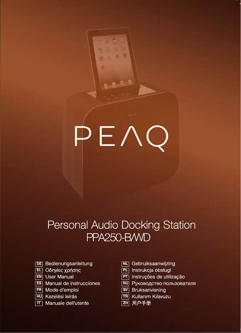 Page n°1 - Manuel utilisateur PEAQ PPA250-WD