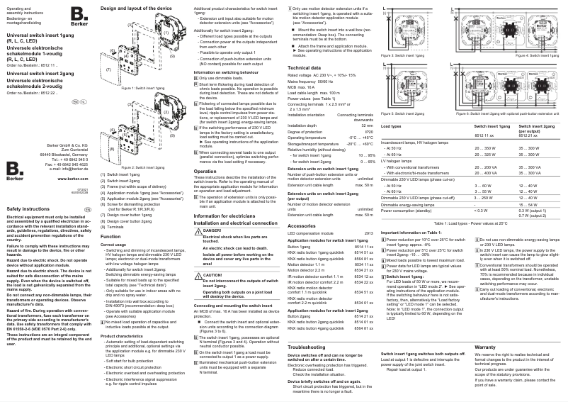 Page 1 de la notice Manuel utilisateur Hager 85122201