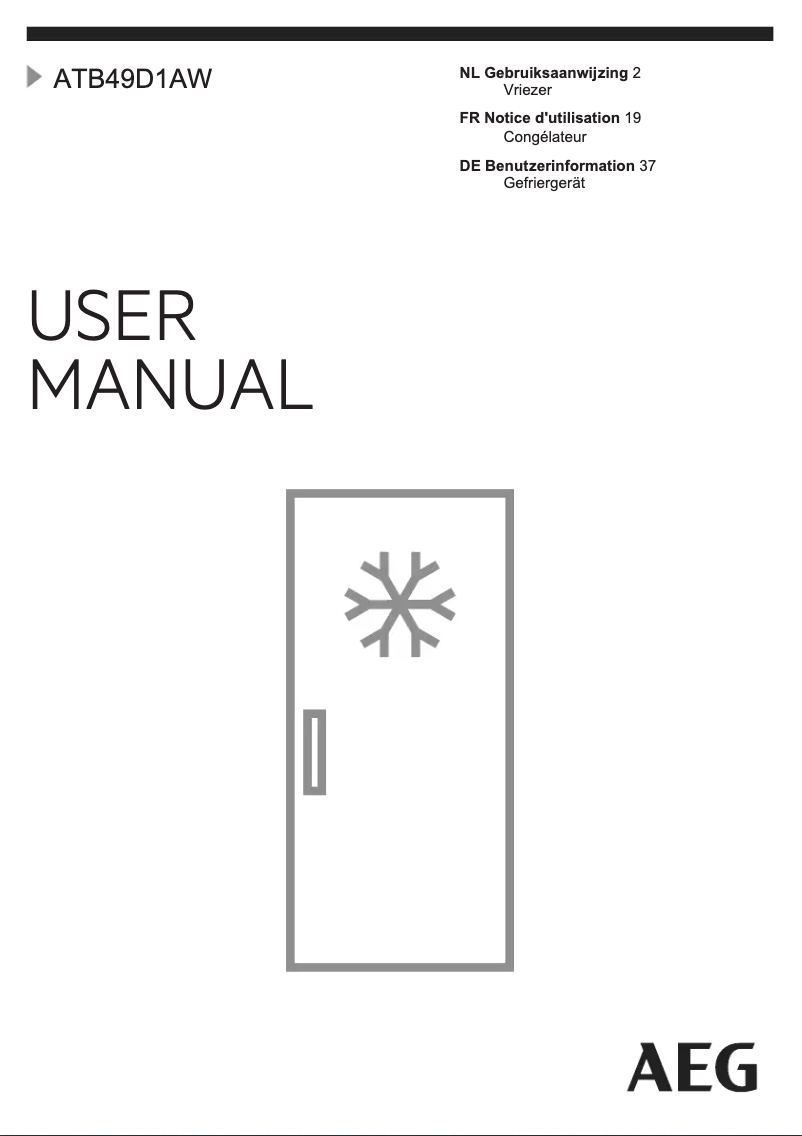 Page n°1 - Manuel utilisateur AEG ATB49D1AW