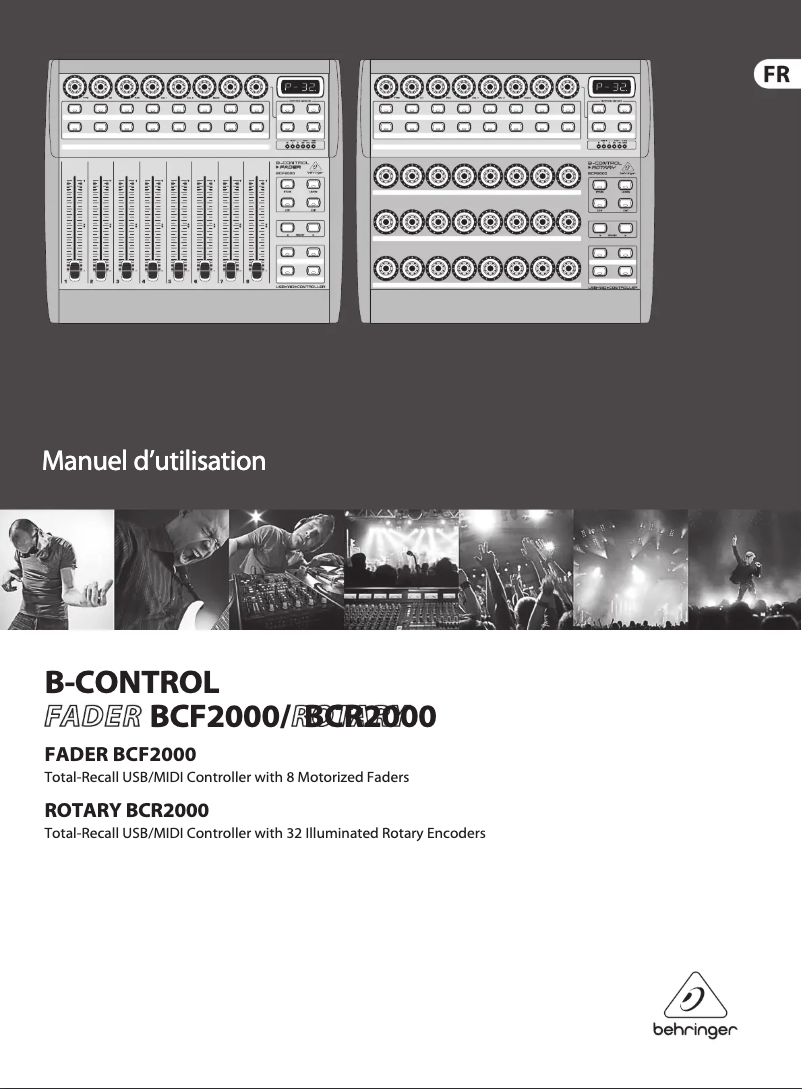 Image de la première page du manuel de l'appareil B-Control Fader BCF2000