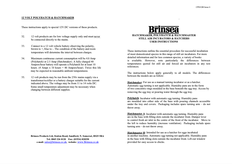 Image de la première page du manuel de l'appareil Polyhatch