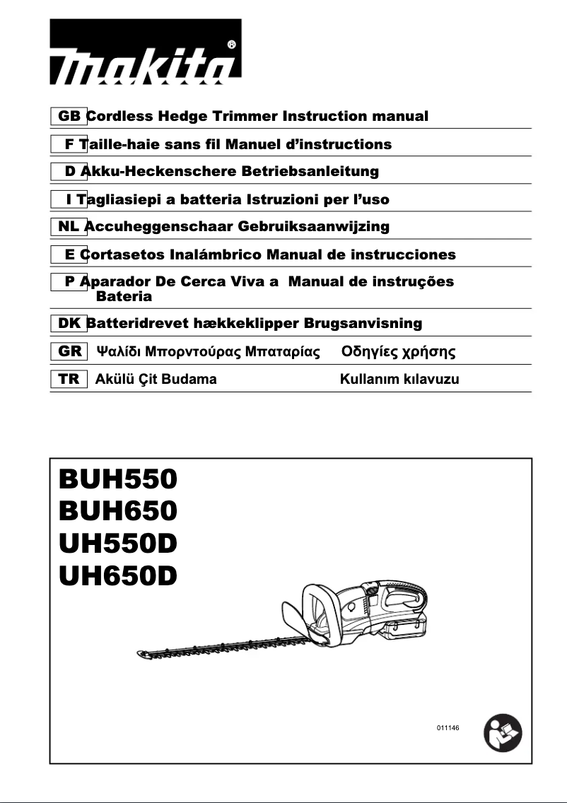 Page 1 de la notice Manuel utilisateur Makita BUH550RDE