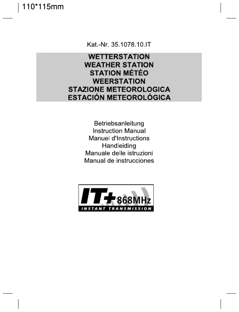 Page 1 de la notice Manuel utilisateur TFA Diva Plus 35.1078