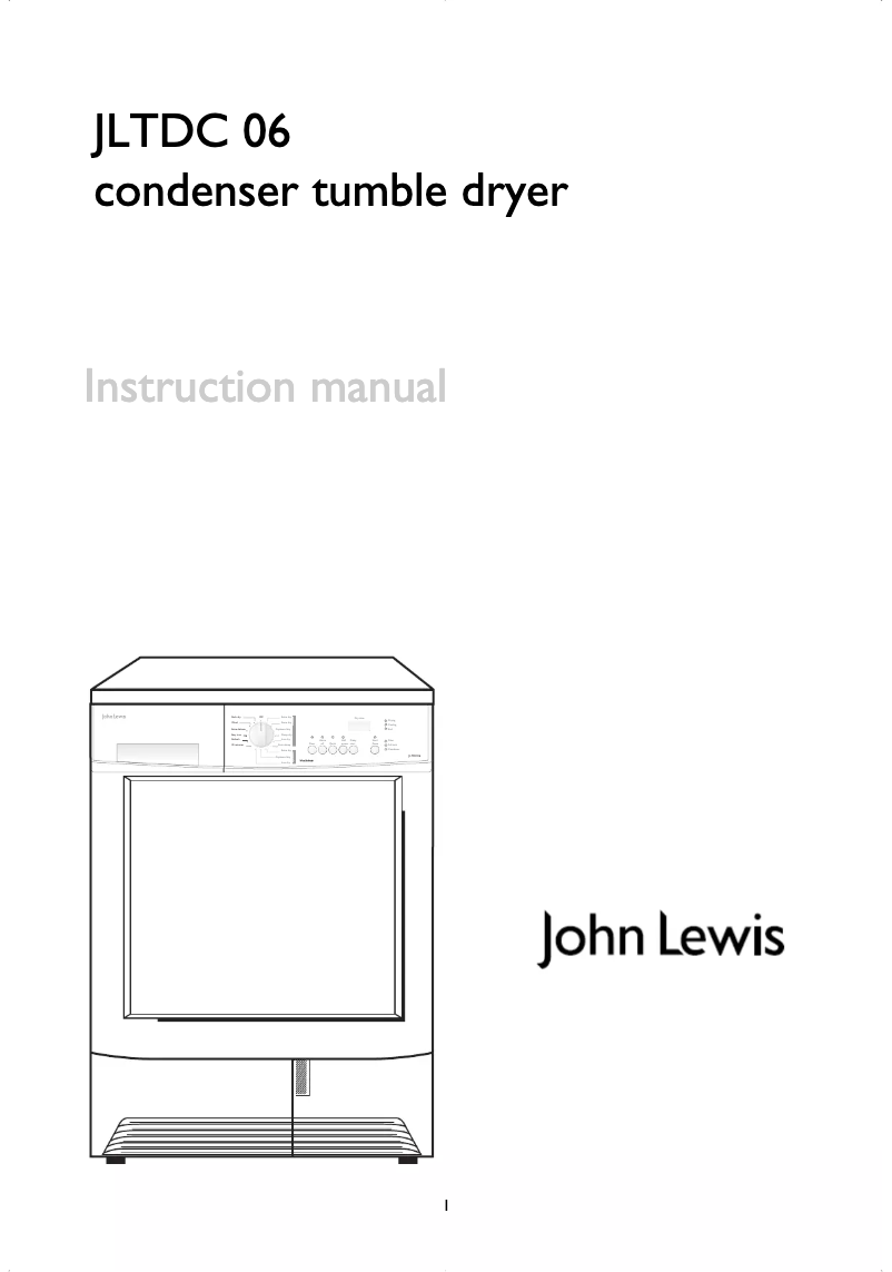 Page n°1 - Manuel utilisateur John Lewis JLTDC 06