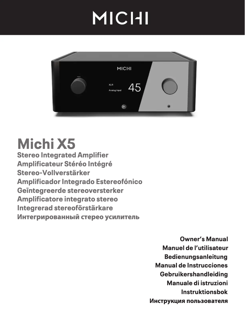 Página 1 del manual Manual de usuario Rotel Michi X5