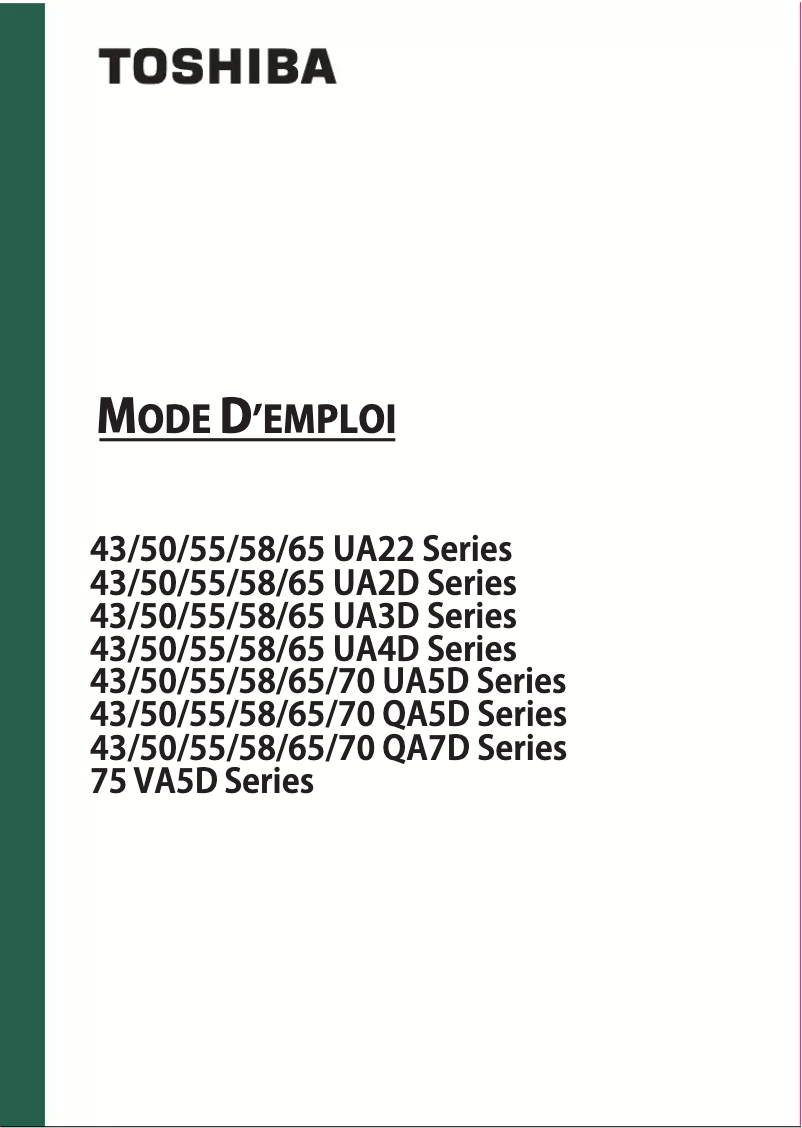 Page n°1 - Manuel utilisateur Toshiba 32WA2063DG