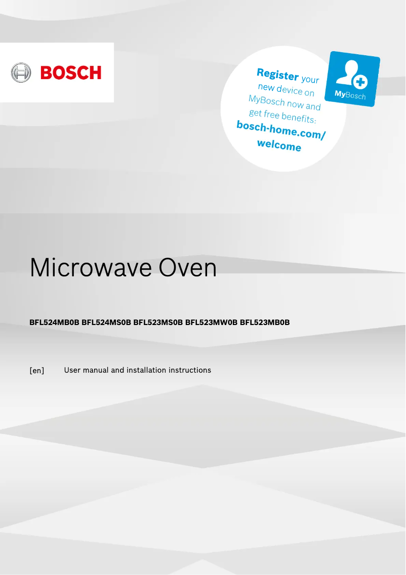 Image de la première page du manuel de l'appareil BFL524MB0B