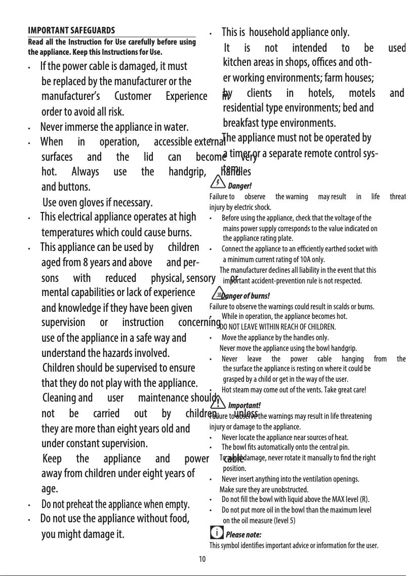 Page 1 de la notice Manuel utilisateur DeLonghi Young FH1130