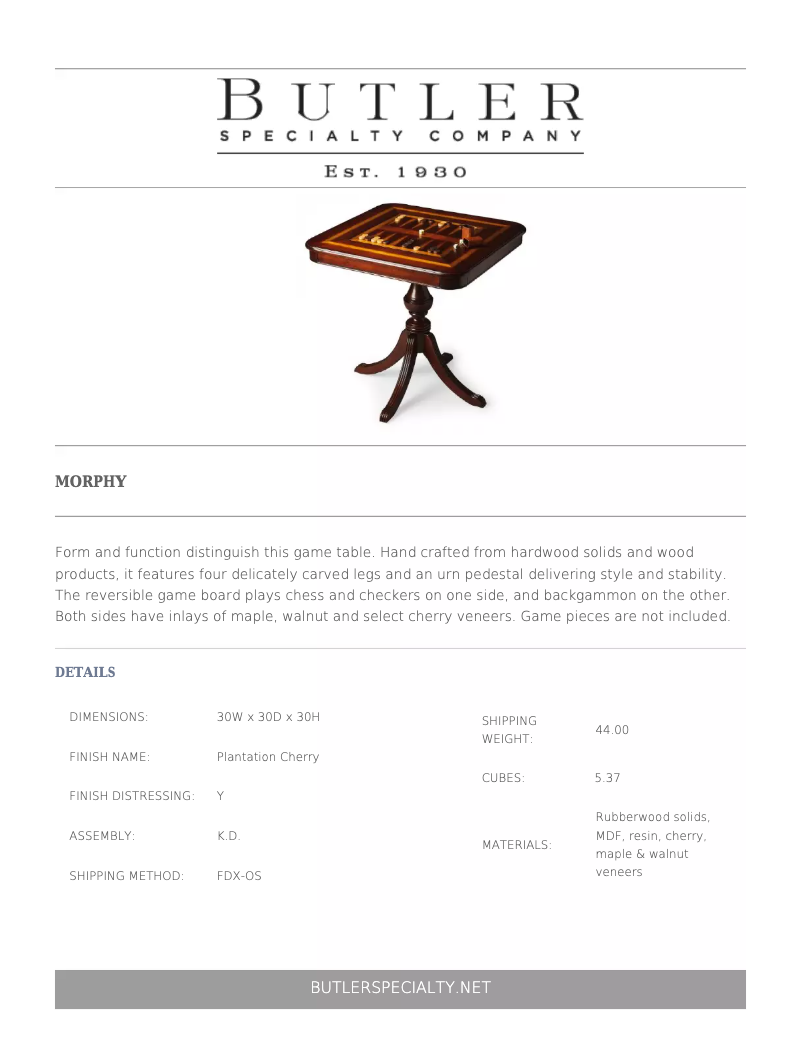 Image de la première page du manuel de l'appareil Morphy