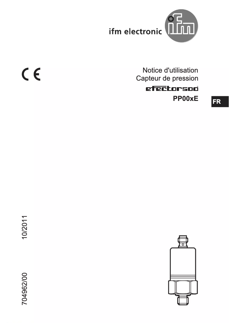 Page n°1 - Manuel utilisateur IFM PP003E