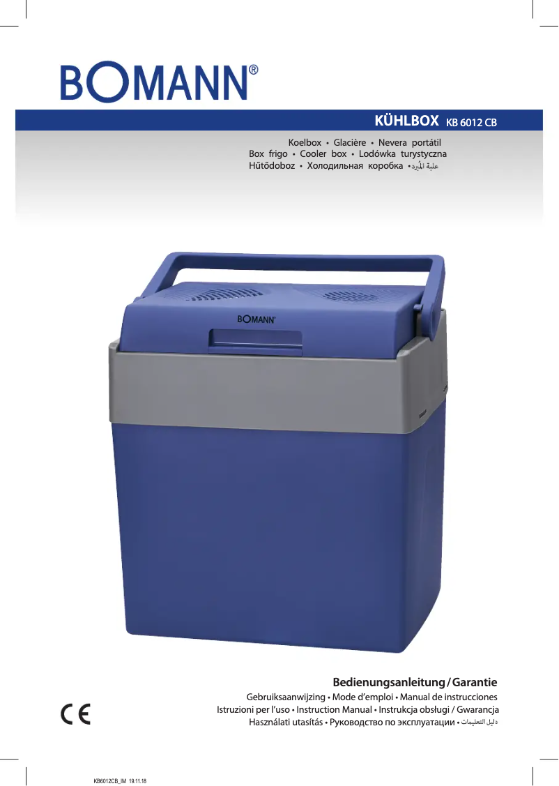 Page 1 de la notice Manuel utilisateur Bomann KB 6012 CB