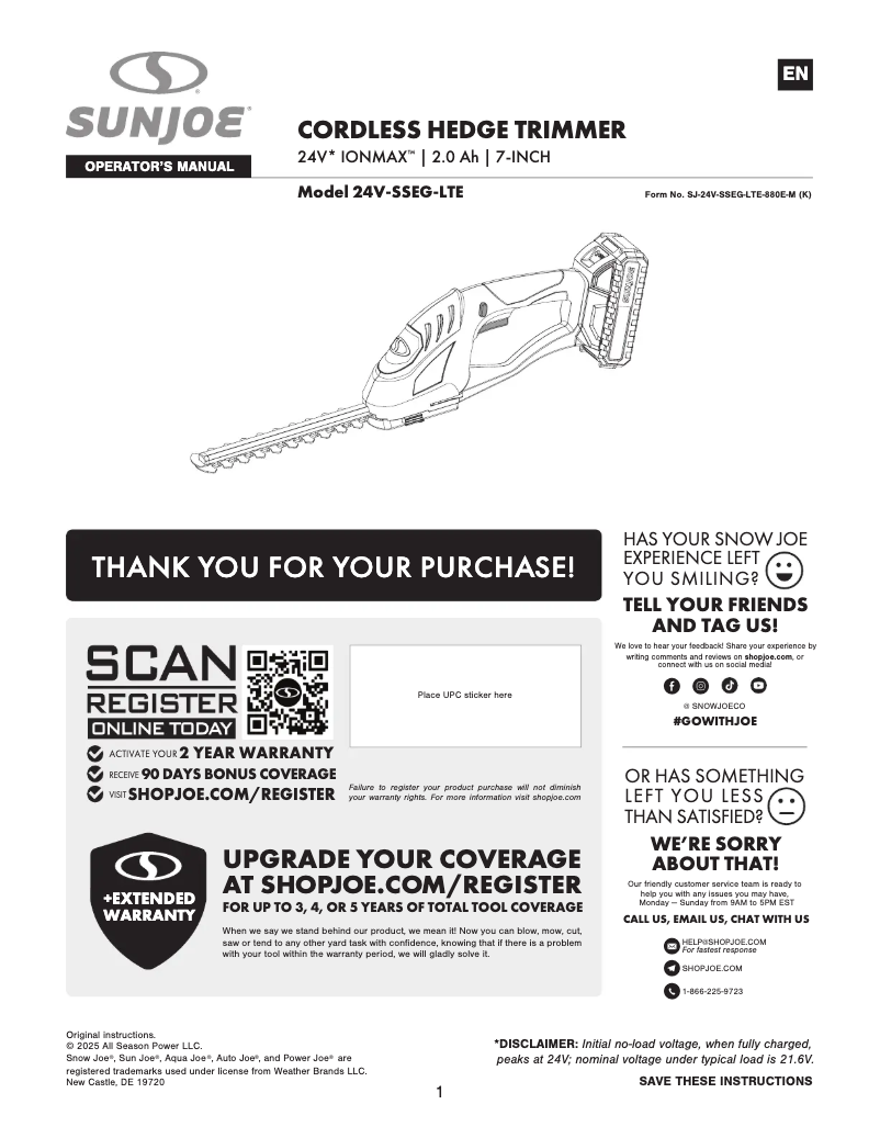 Image de la première page du manuel de l'appareil 24V-SSEG-LTE