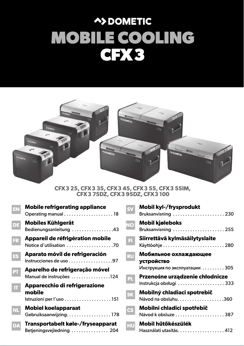 Imagen de la primera página del manual del dispositivo CFX3 75DZ