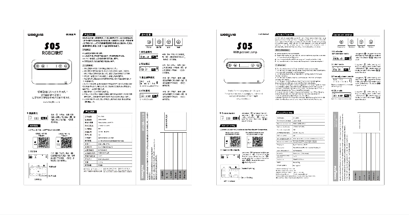 Page 1 de la notice Manuel utilisateur Weeylite S05