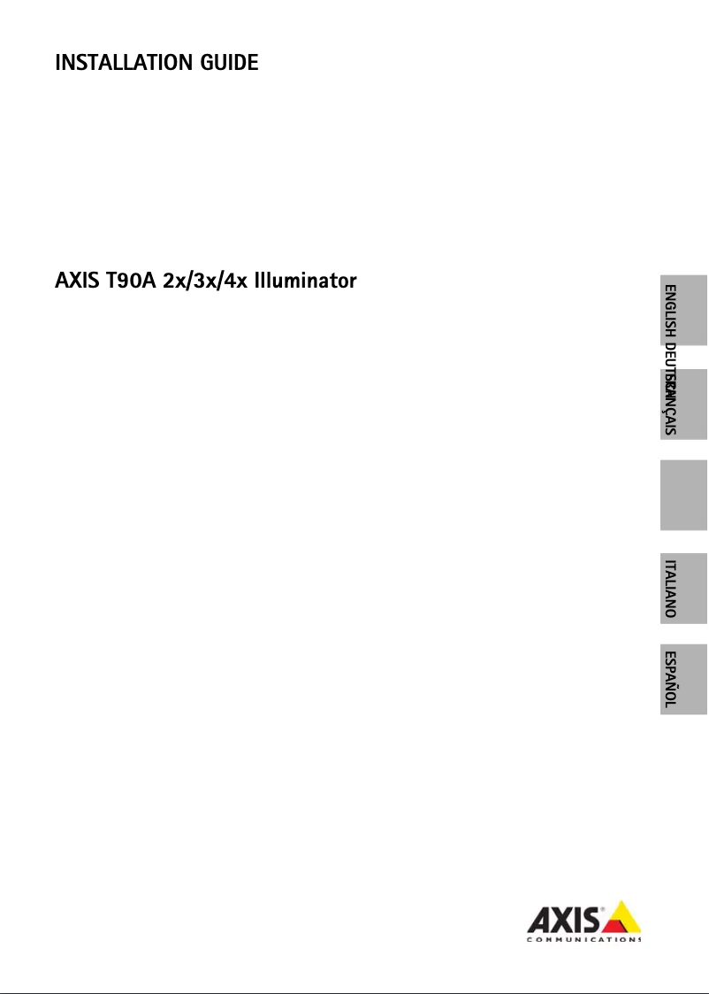 Page n°1 - Manuel utilisateur Axis T90A01