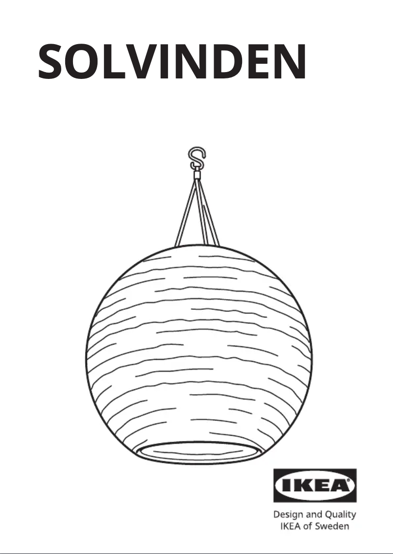 Página 1 del manual Manual de usuario Ikea SOLVINDEN 405.139.51