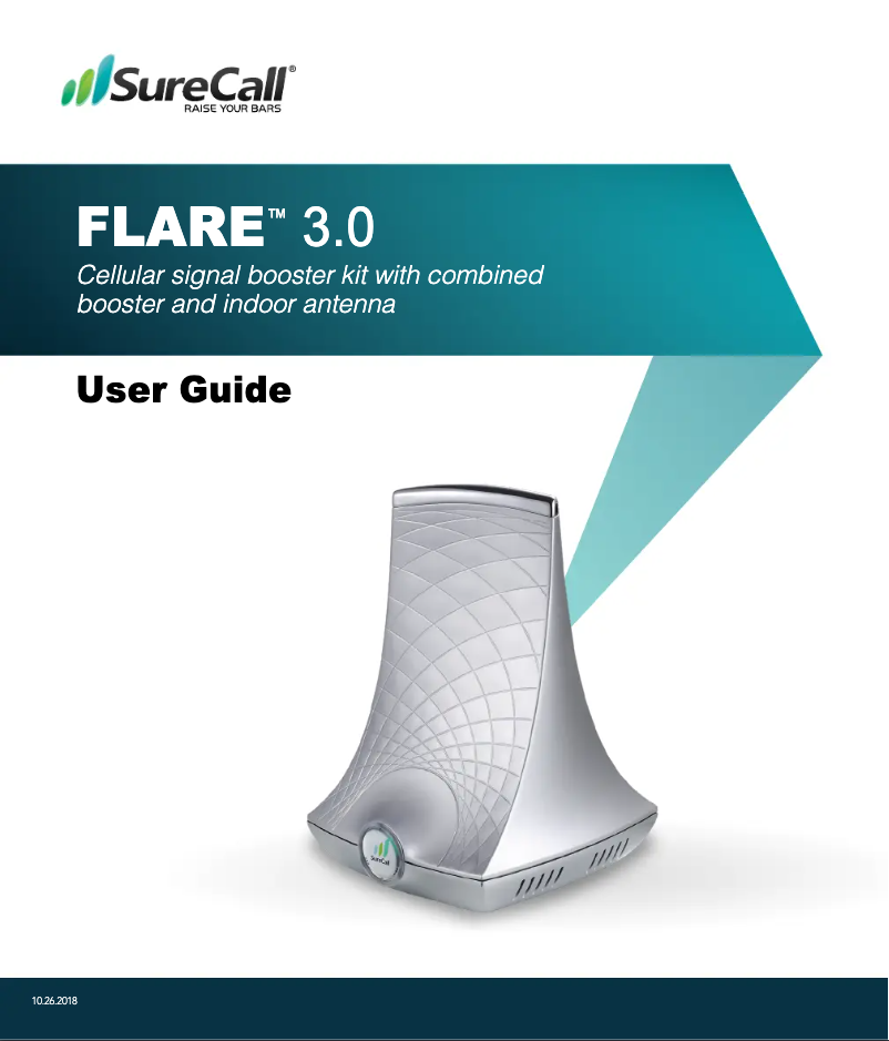 Image de la première page du manuel de l'appareil Flare