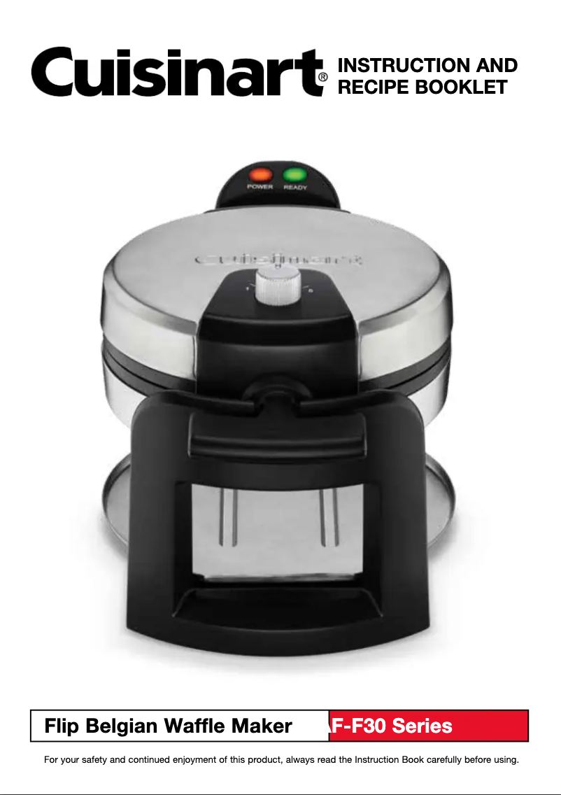 Page 1 de la notice Manuel utilisateur Cuisinart WAF-F30