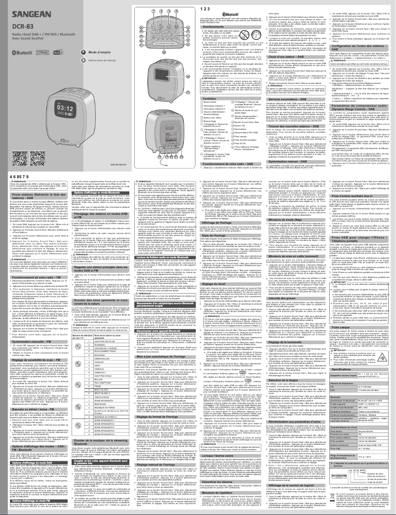Image de la première page du manuel de l'appareil DCR-83