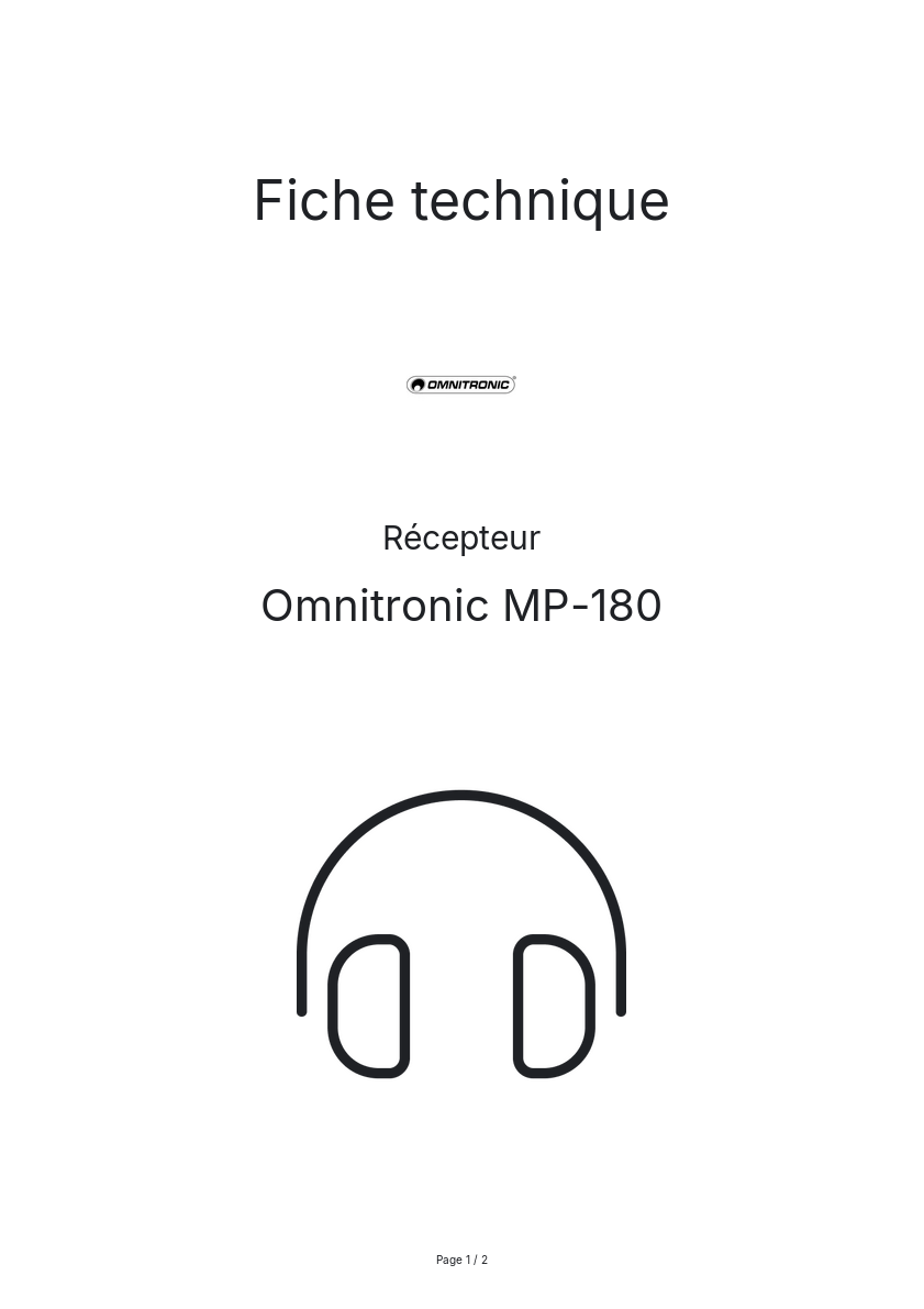 Image de la première page du manuel de l'appareil MP-180
