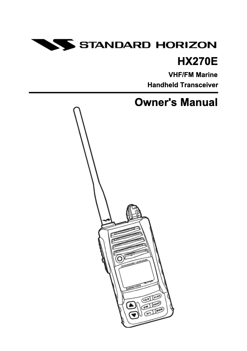Página 1 del manual Manual de usuario Standard Horizon HX270E