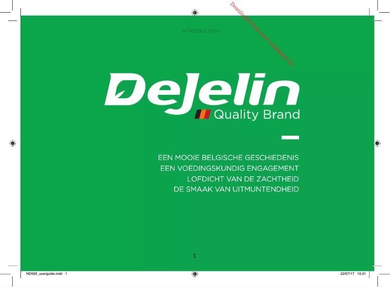 Page n°1 - Manuel utilisateur Dejelin ND500