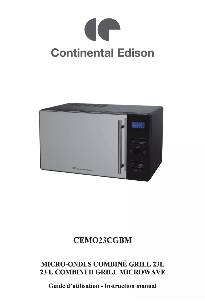 Page 1 de la notice Manuel utilisateur Continental Edison CEMO23CGBM