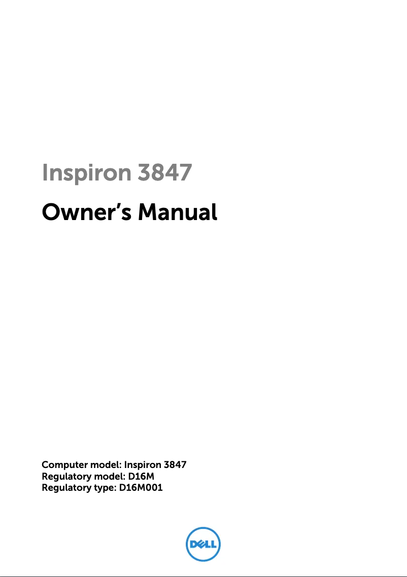 Image de la première page du manuel de l'appareil Inspiron Desktop