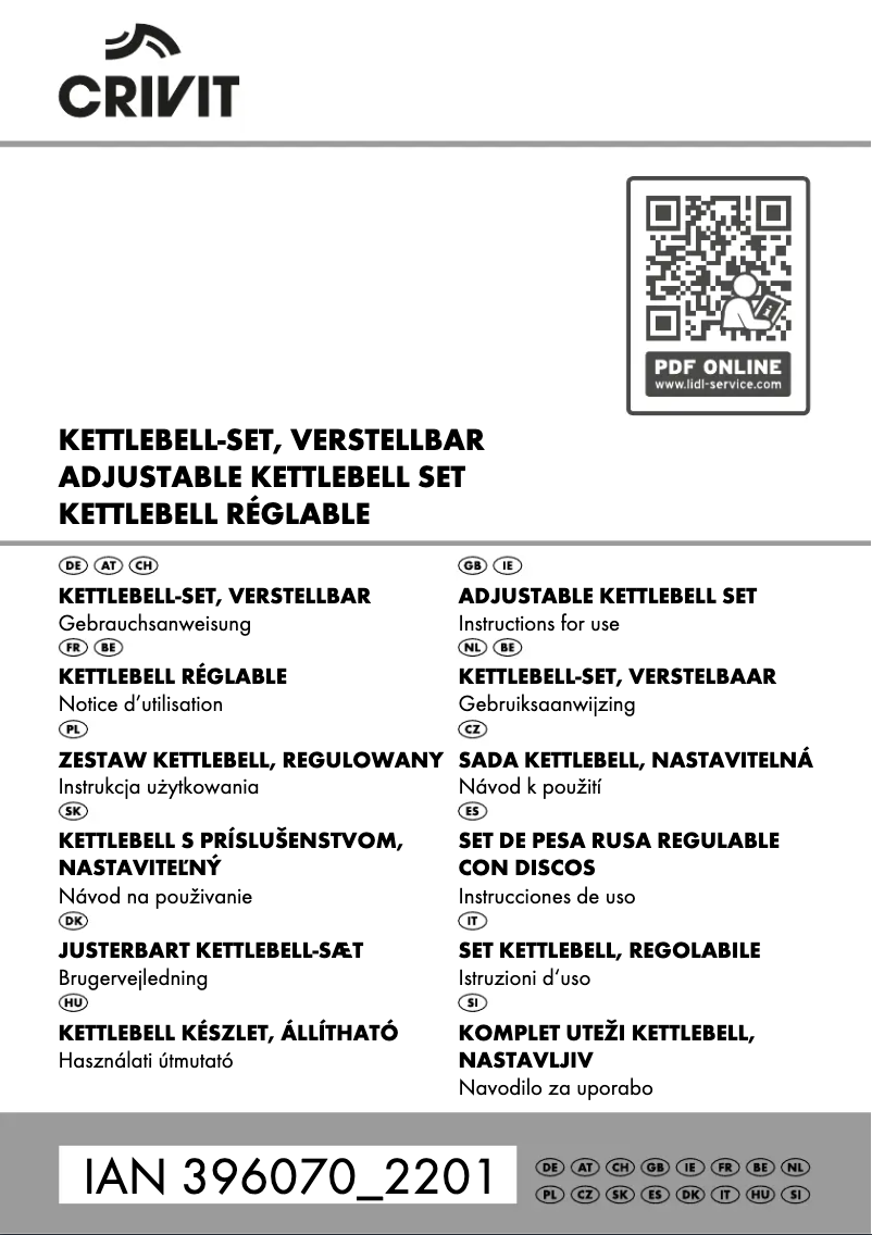 Image de la première page du manuel de l'appareil IAN 396070