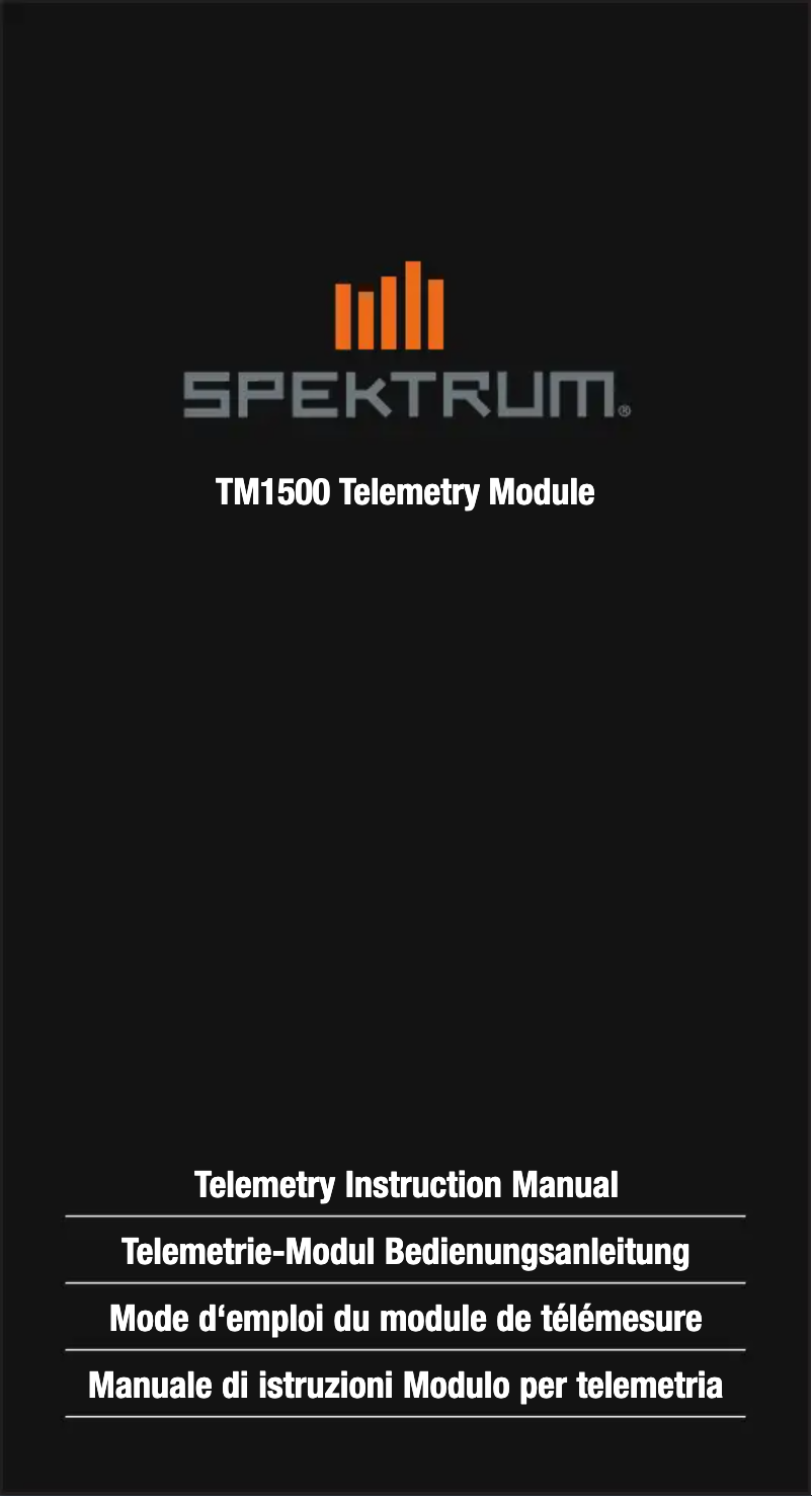 Página 1 del manual Manual de usuario Spektrum TM1500