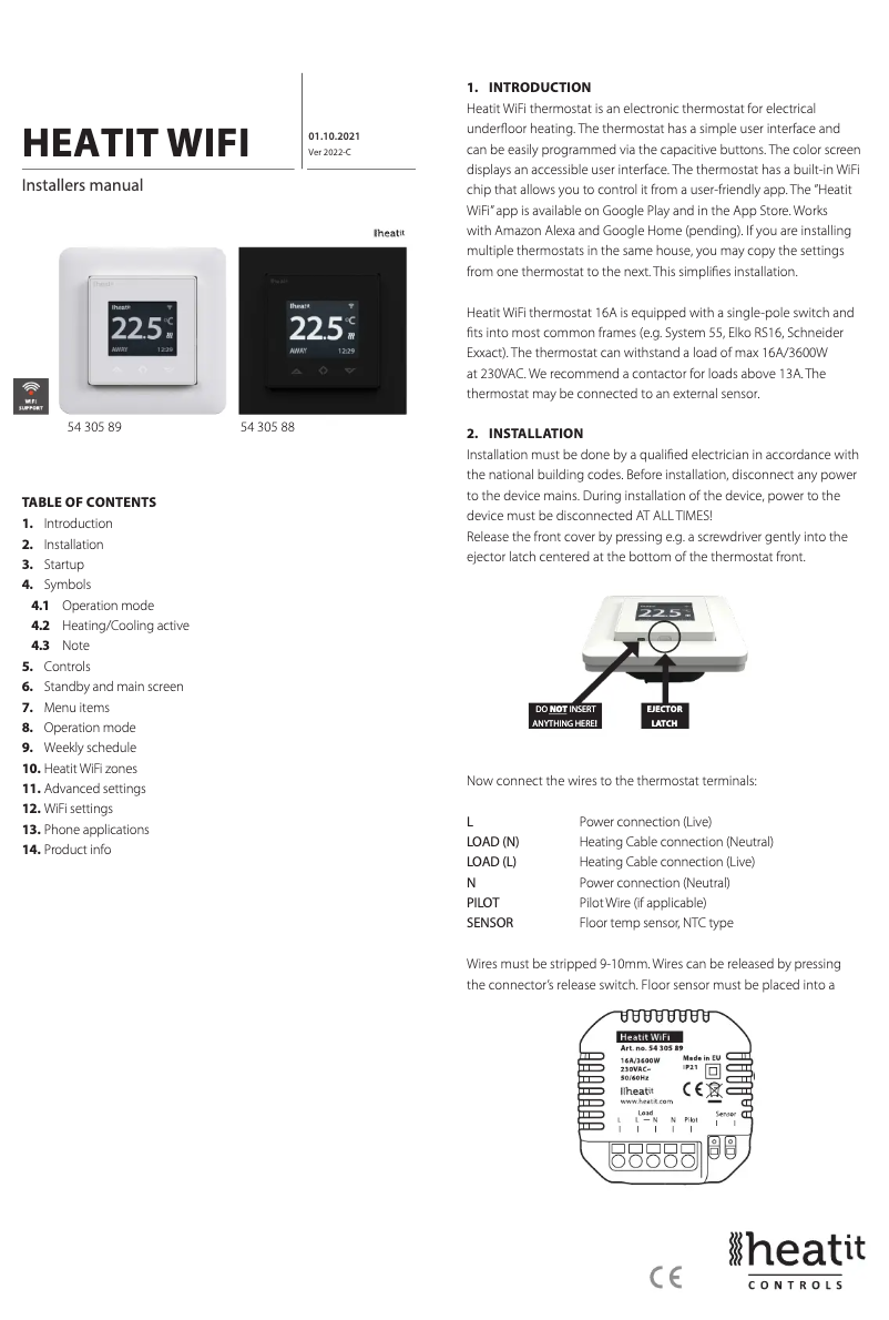 Image de la première page du manuel de l'appareil WiFi