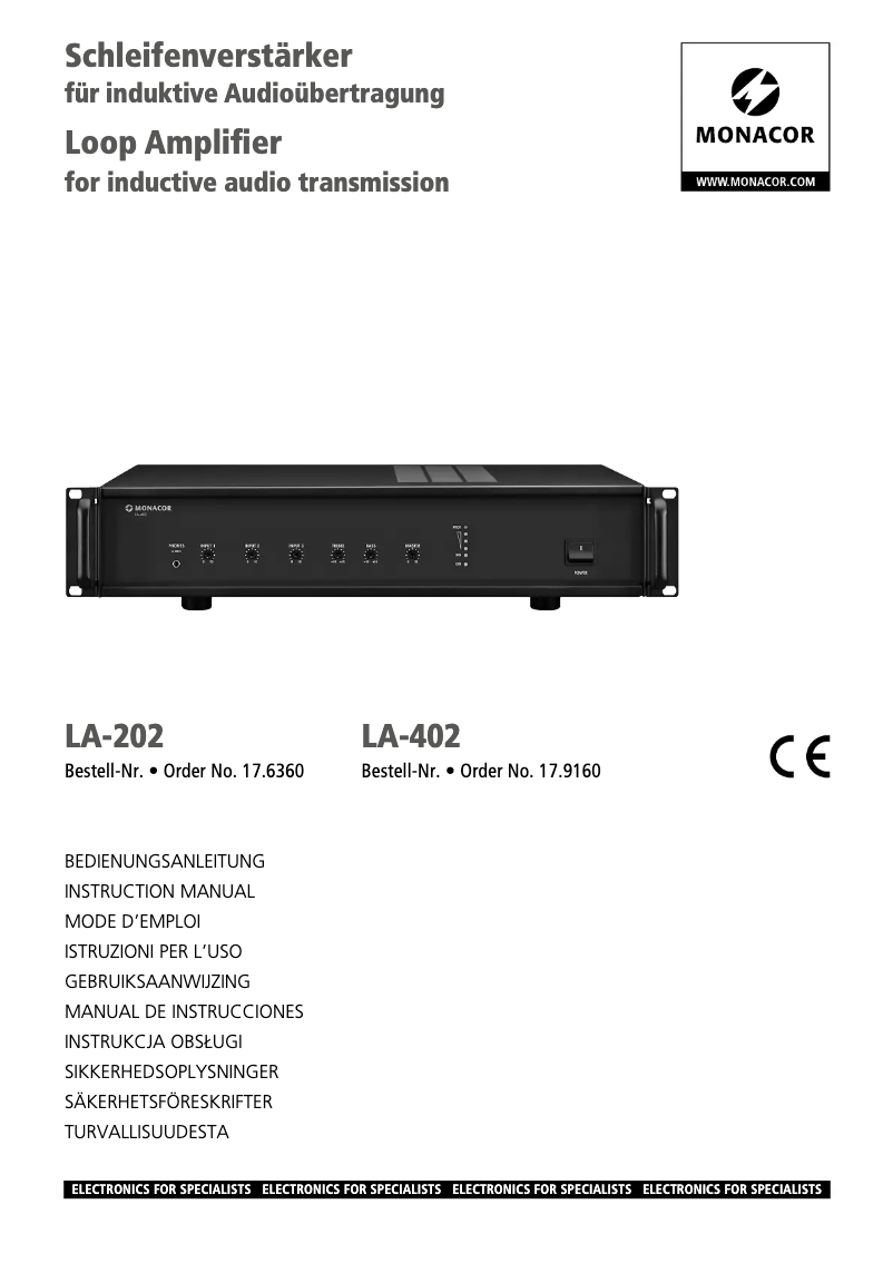 Image de la première page du manuel de l'appareil LA-202