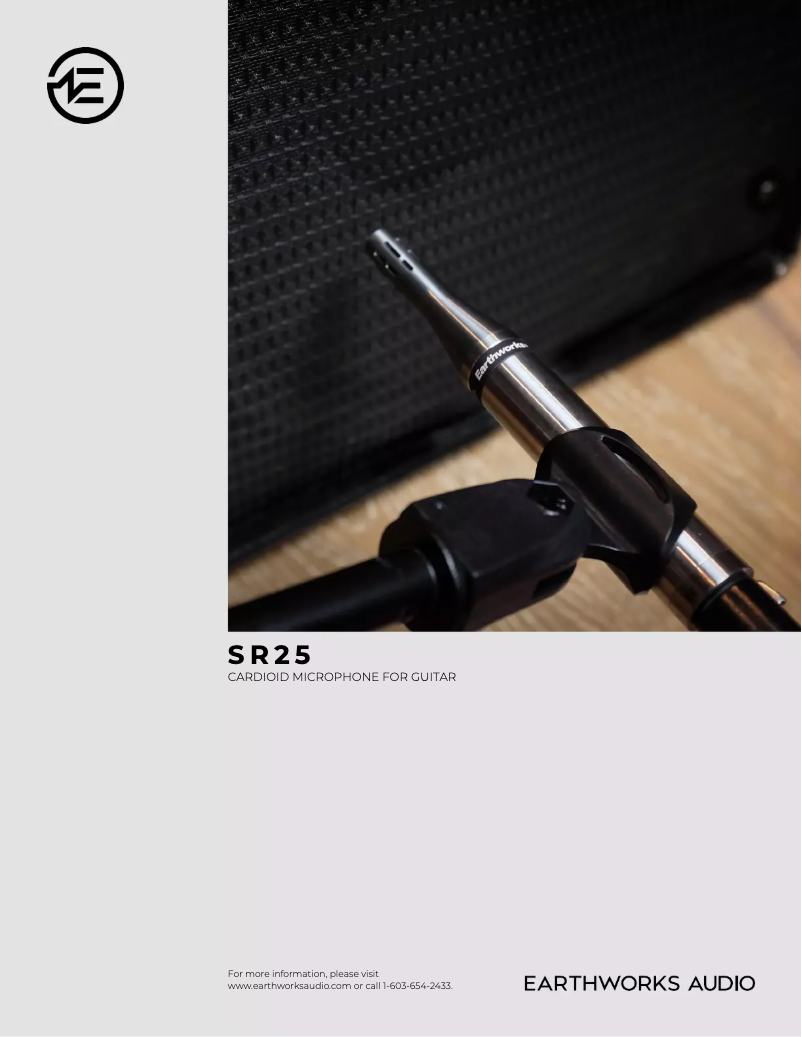 Page n°1 - Manuel utilisateur Earthworks SR25