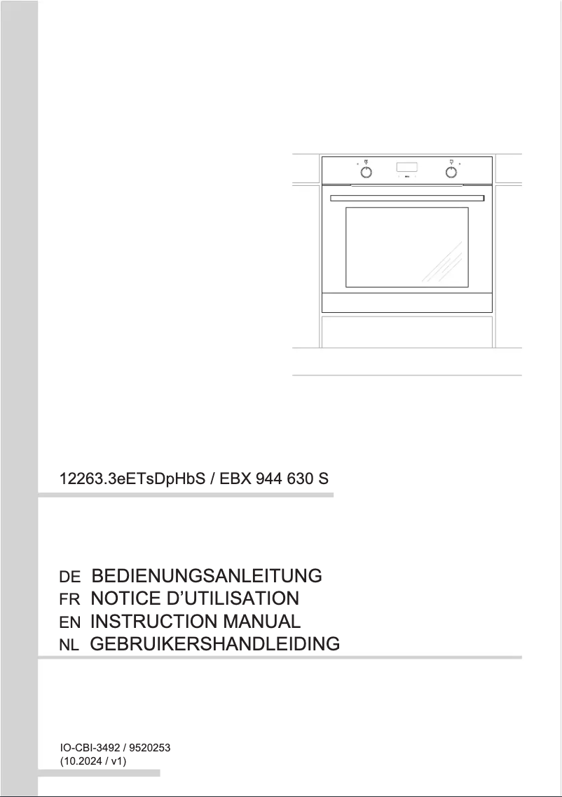 Image de la première page du manuel de l'appareil EBX 944 630 S