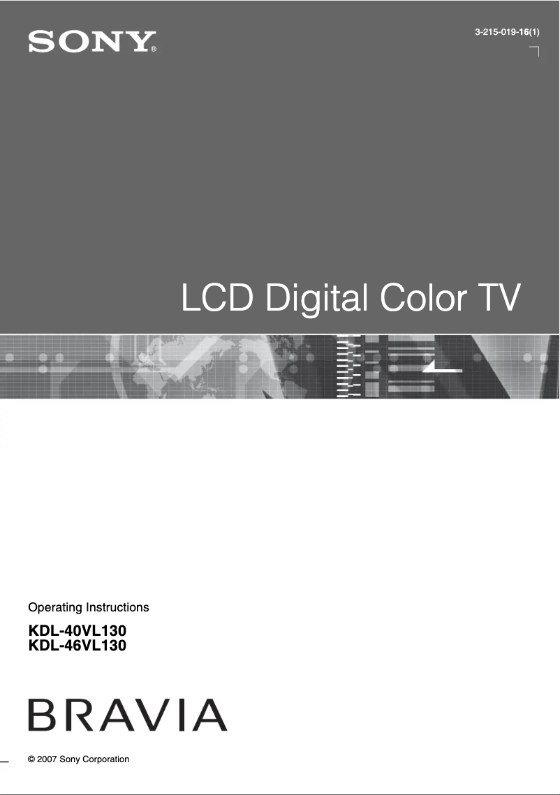 Page n°1 - Manuel utilisateur Sony Bravia KDL-46VL130