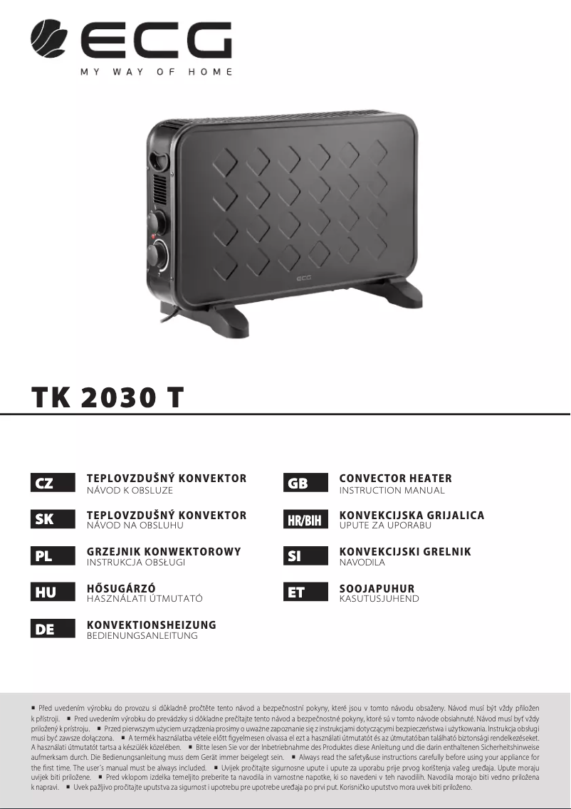 Página 1 del manual Manual de usuario ECG TK 2030 T