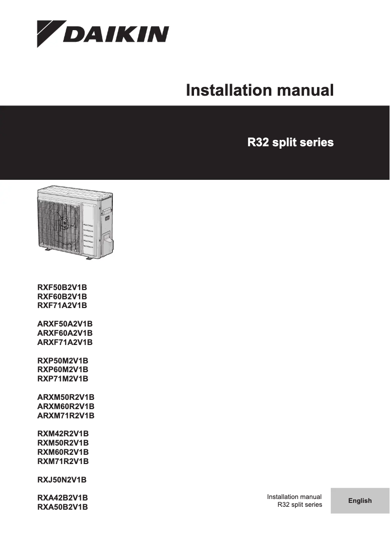 Page 1 de la notice Manuel utilisateur Daikin RXJ50N