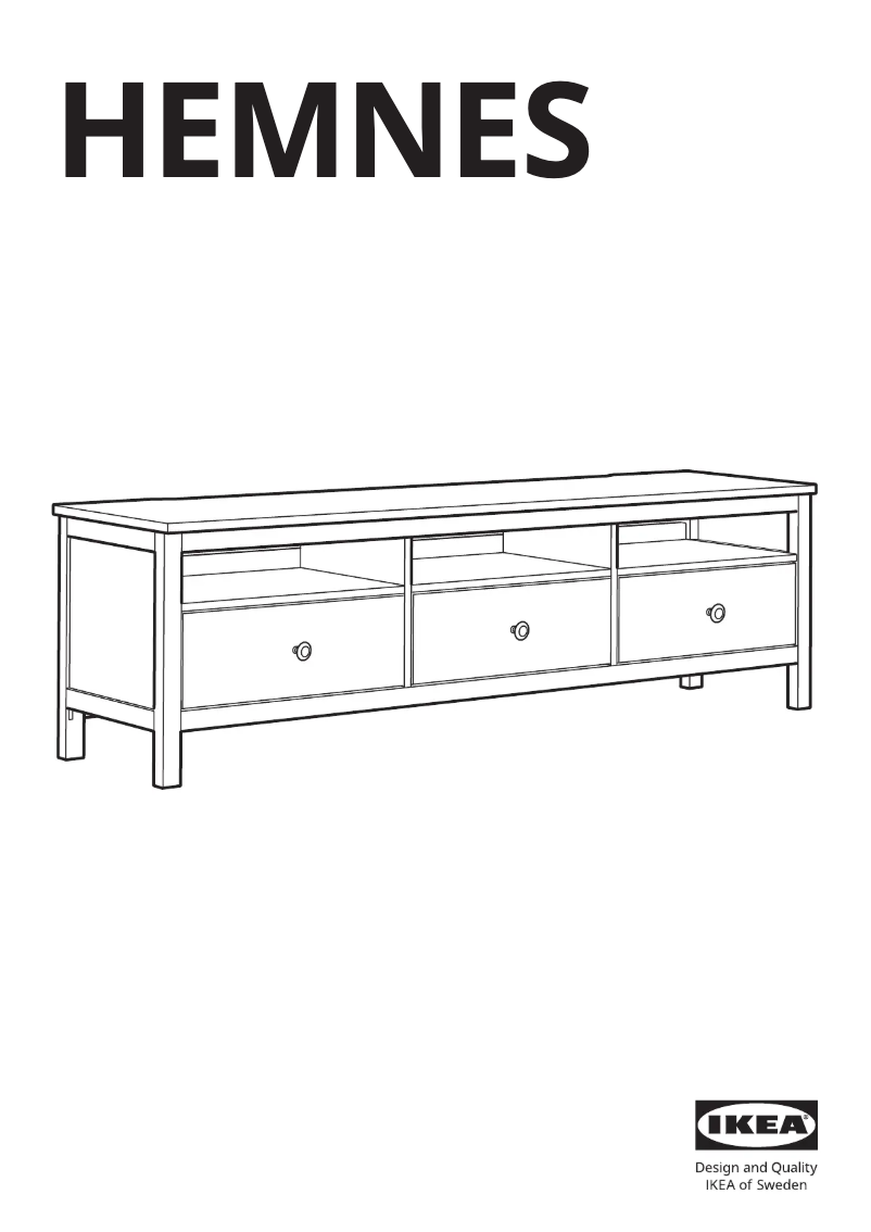 Page 1 de la notice Manuel utilisateur Ikea HEMNES 505.660.48