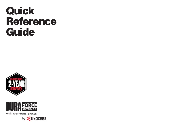 Página 1 del manual Guía de inicio rápido Kyocera DuraForce Ultra 5G