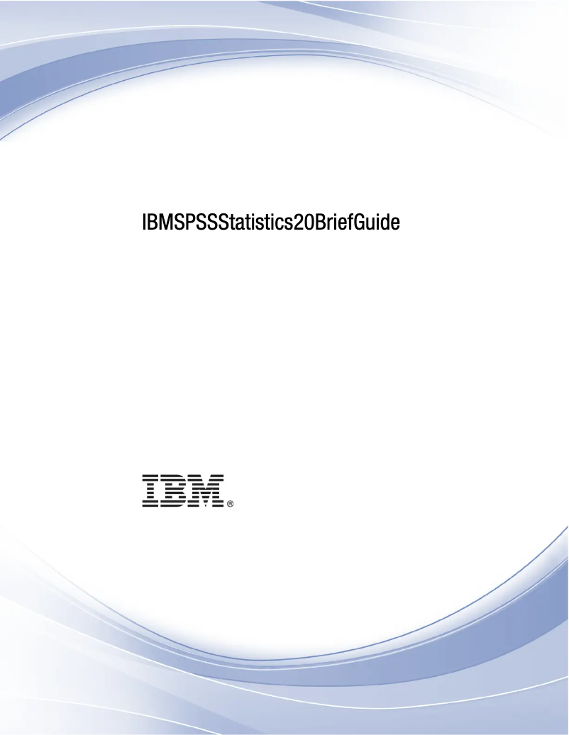 Page 1 de la notice Manuel utilisateur IBM SPSS 20