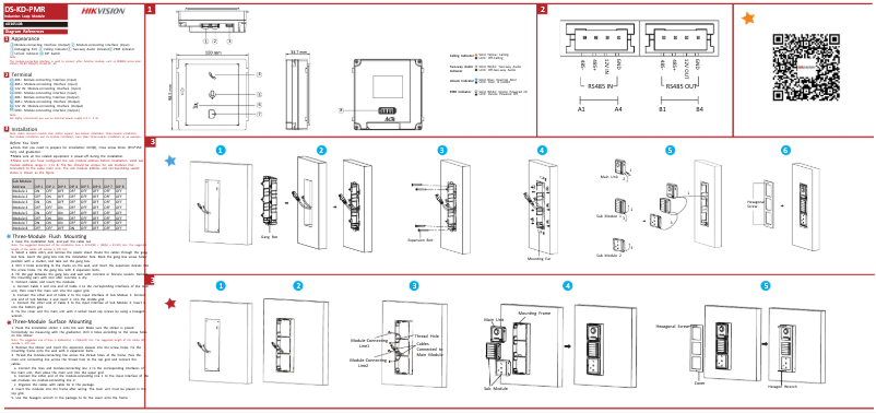 Página 1 del manual Guía de inicio rápido Hikvision DS-KD-PMR