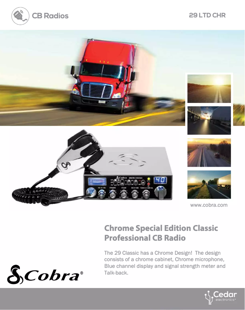 Page n°1 - Fiche technique Cobra 29 LTD CHR