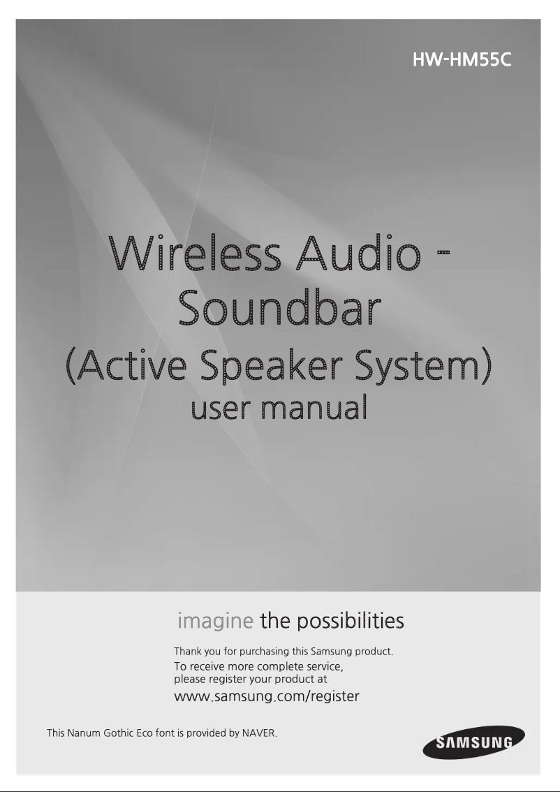 Page n°1 - Manuel utilisateur Samsung HW-HM55C