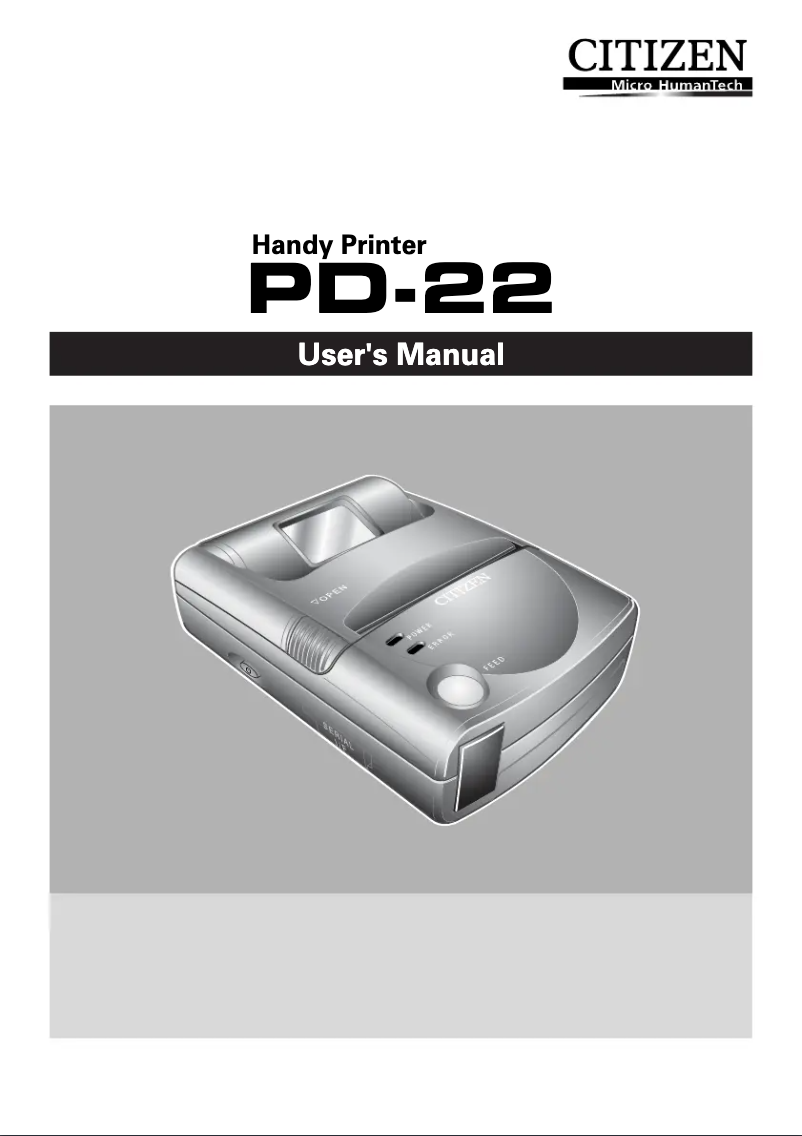 Image de la première page du manuel de l'appareil PD-22