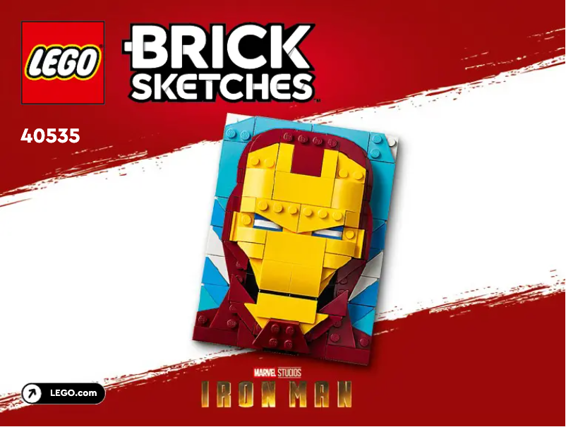 Page 1 de la notice Manuel utilisateur Lego Brick Sketches Iron Man 40535