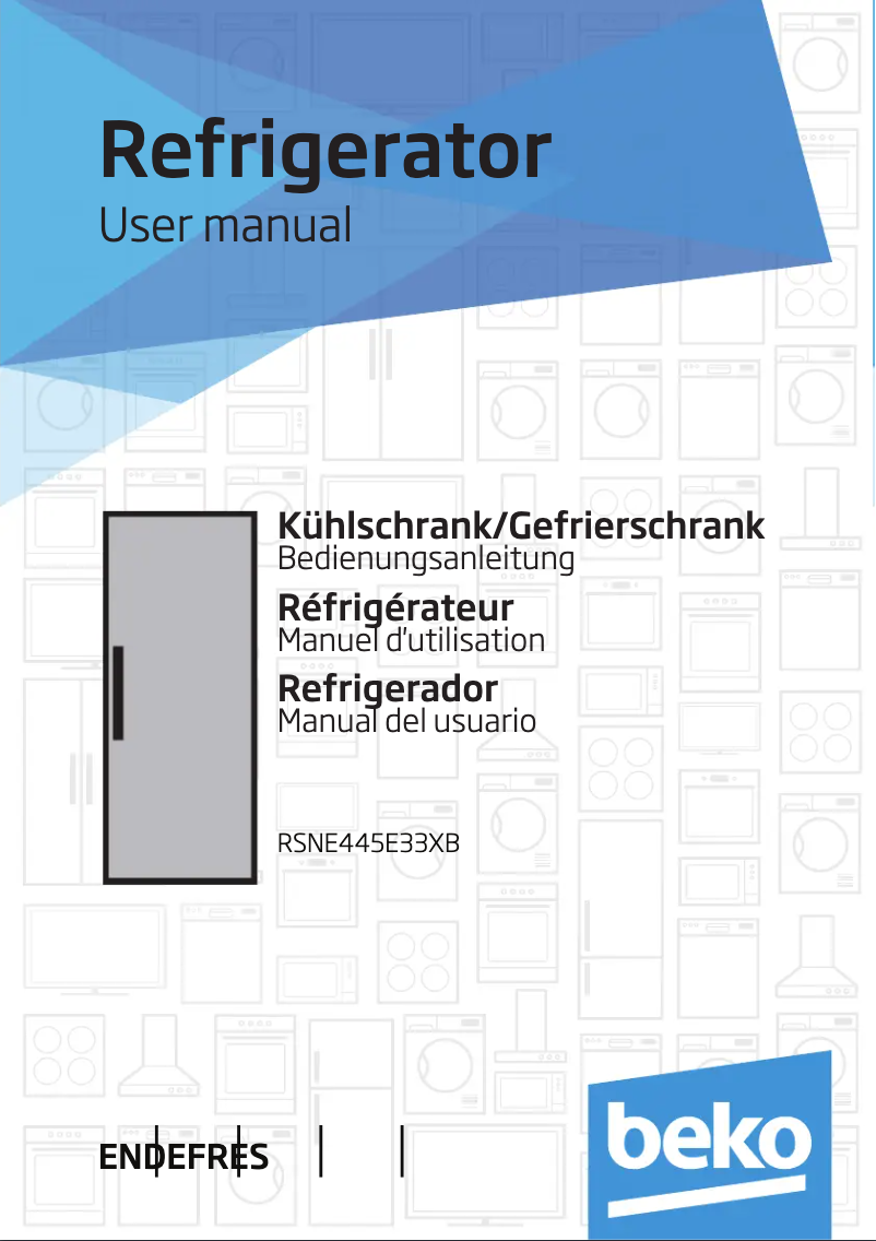 Page n°1 - Manuel utilisateur Beko RSNE445E33XB